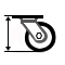 280 Degree Celsius High Temp Casters 3 Inch PP Caster Wheel 75mm