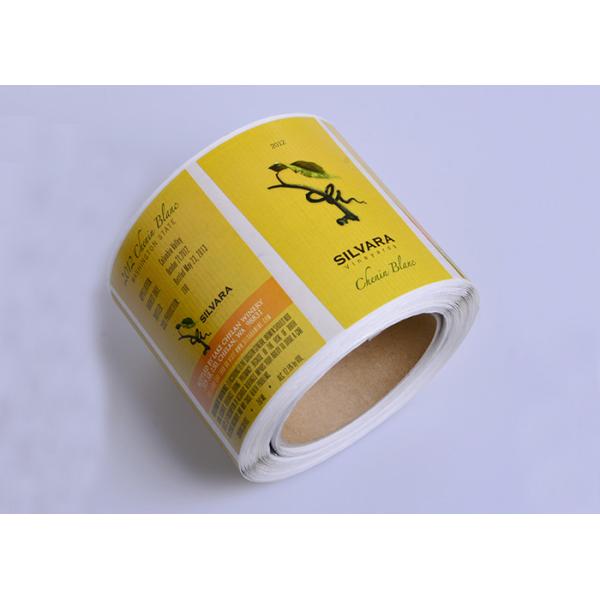 Spot UV 3d logo full color printing labels roll for wine bottle packaging