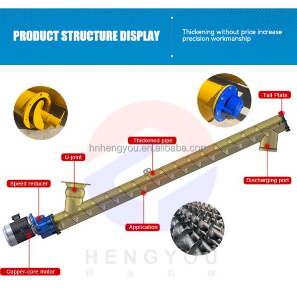 High Quality Screw Conveyor for Cement Concrete Screw Conveyor System Feed Screw Conveyor