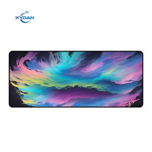 Stock Custom Large Size 400x900 Desk Mats Iridescent Printed Logo Pc Accessories