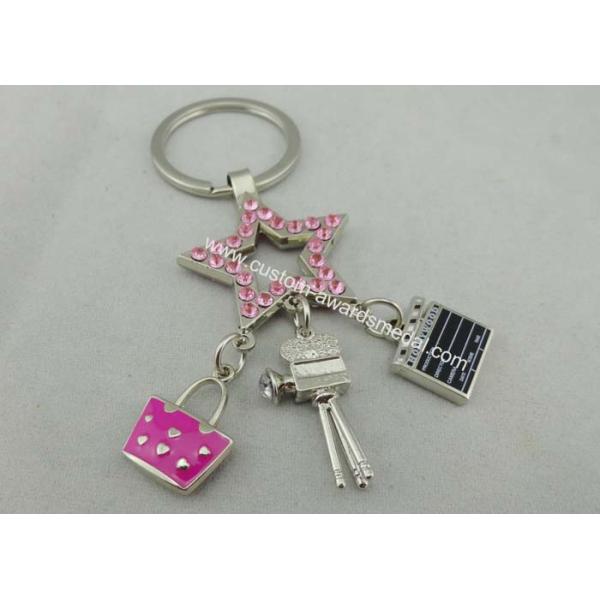Zinc Alloy Promotional Keychain , Nickel Plating Hollywood Key Chain