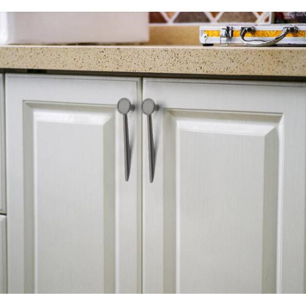 New design Italy cabinet handle asymmetrical brown leather cupboard handles 192mm kitchen drawer handle