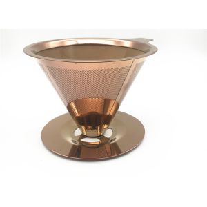 115mm 2cups Wire Mesh Filter Element Stainless Steel Stand Pour Over Kettle