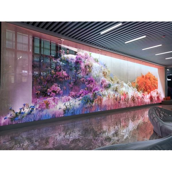 Customized Outdoor Waterproof High Brightness Transparent LED Grille Grid Screen Display Screen