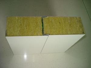 China Yellow 100mm Rockwool Insulation Board Fire Resistant For Steel Sandwich Panel on sale