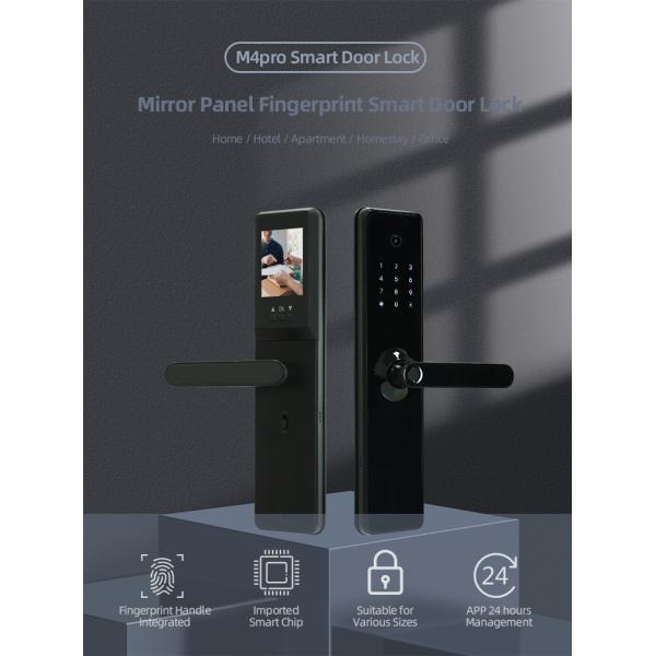 Wifi Tuya App Unlock Digital Smart Door Lock With Camera Fingerprint Password