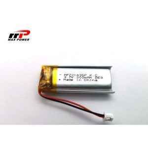 Wholesale MSDS 3.7V 701435 300mAh Lithium Polymer Rechargeable Battery from china suppliers