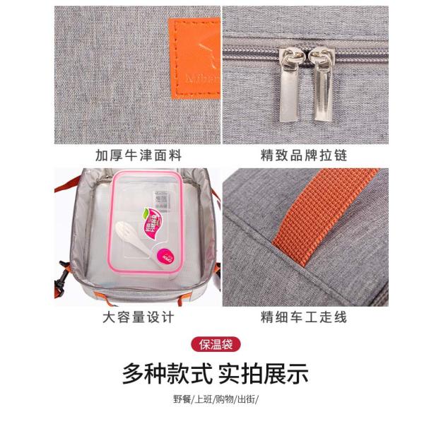 Customized Various Shape Portable Lunch Bag Food Thermal Box Durable Waterproof Office Cooler Lunchbox With Shoulder Strap