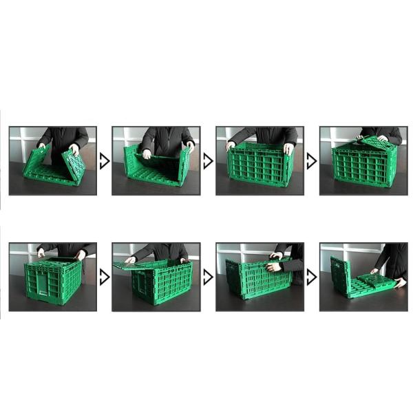 3.4kg 100% Virgin PP Heavy Duty Fruit And Vegetable Plastic Crates