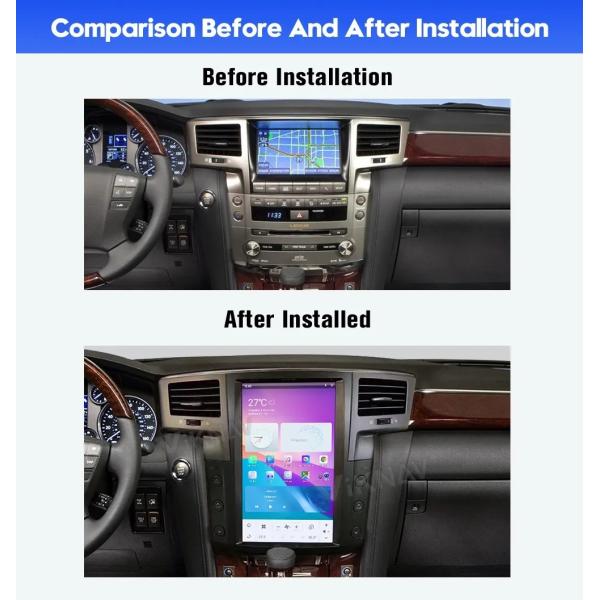 Hd 13.6 Inch Android Car Head Unit For 2007-2015 Lexus Lx570