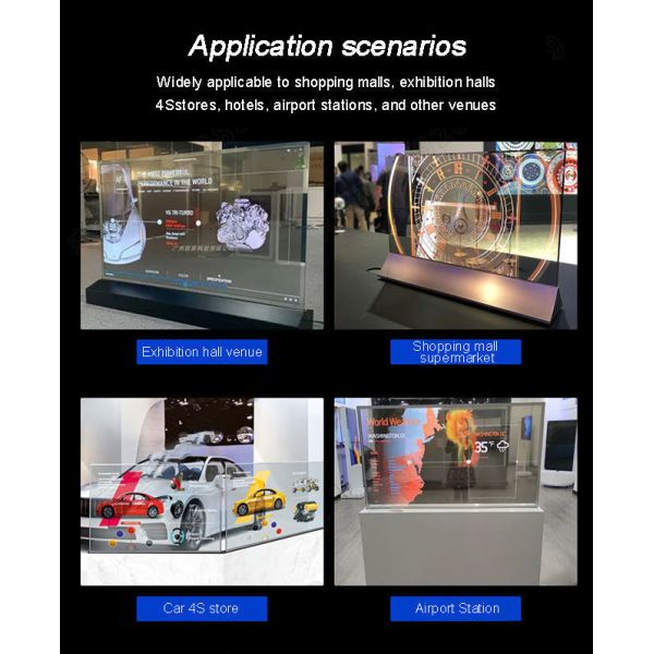 2×2 Splicing 55 Inch Full HD Touch Transparent OLED Display – See-Through Digital Signage Video Wall