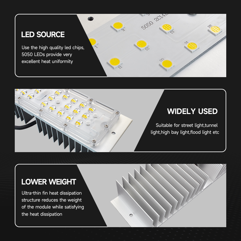 Wide-angle 48V IP66 Waterproof Dimmable LED Lamp Board LED Module for Single-vehicle street light, multi-vehicle street light,and Landscape Lighting