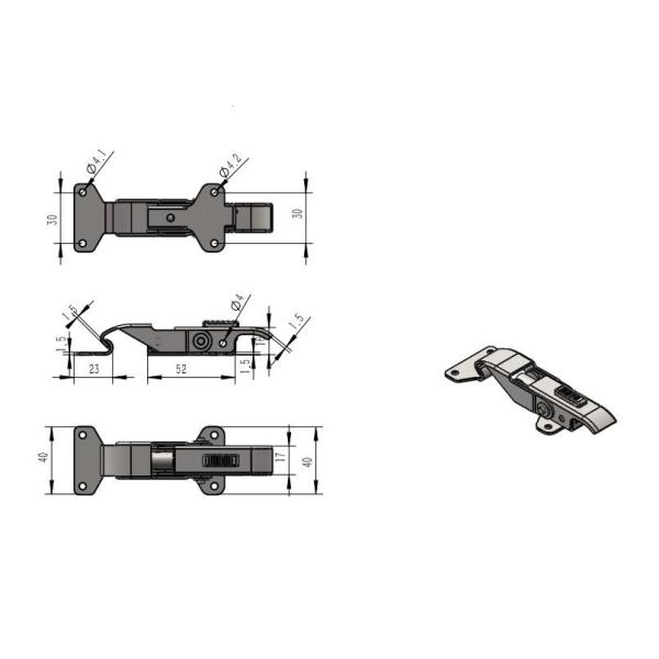 ODM Stainless Spring Adjustable Toggle Latch Self Locking Vibration Resistance