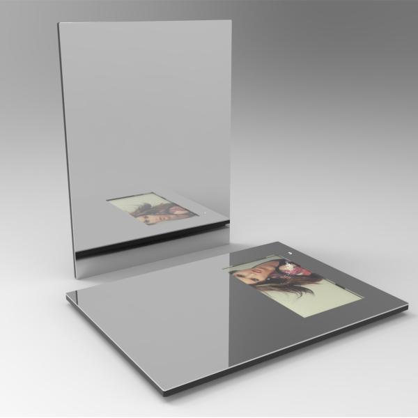 Full HD Touch Screen Light Up Mirror Square Shape Wall Mounted Type