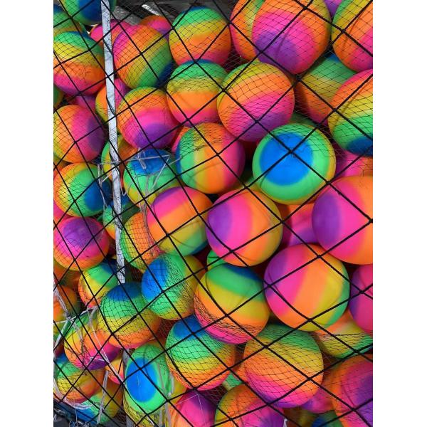 PVC Inflatable Rainbow Patterned Bounce Ball 60g 70g 80g 90g 100g