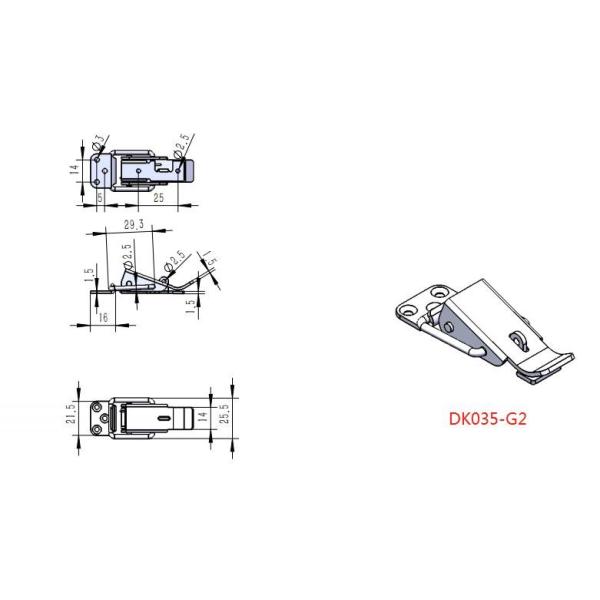 Anti Collision Custom Spring Loaded Toggle Latches Shock Absorption Lockable Over Centre Latch ODM