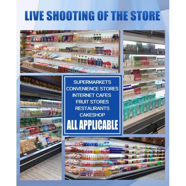 Drink Display Multideck Open Chiller With Night Curtain Showcase Refrigerator