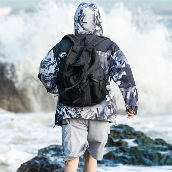 Mountain Series UPF100+ Waterproof Cycling Sun Protection Skin Jacket, Custom OEM ODM Packable Windproof Hooded Outdoor Jacket