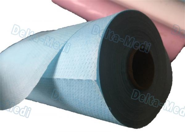 Quality Perforated Hospital Bed Sheets Disposable Examination Table Cover Roll PE Coated for sale
