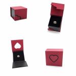 Fashionable Bespoke Leather Hinged Paper Packaging Boxes For Silver Jewelry Gift