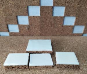 Wholesale 40x40x10mm Glass & Mirror Seperating Cork Pad with PVC Foam Backing from china suppliers