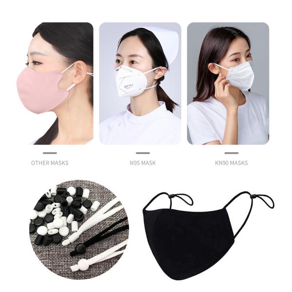 Adjustable elastic band 1/4 inch ear loops for facemask