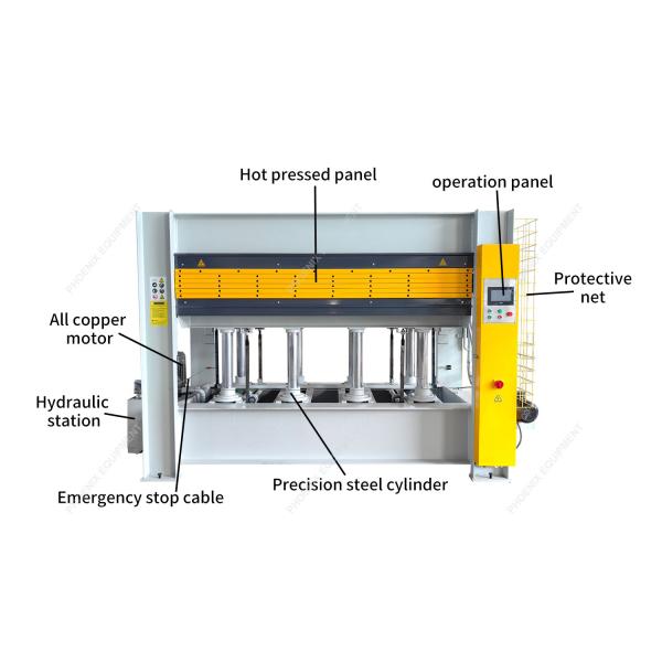 PH160 5layer auto control temperature hydraulic plywood hot press machine for woodworking