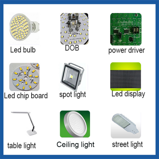 High efficiency led lights assembly line Full-automatic 10 head pick and place machine