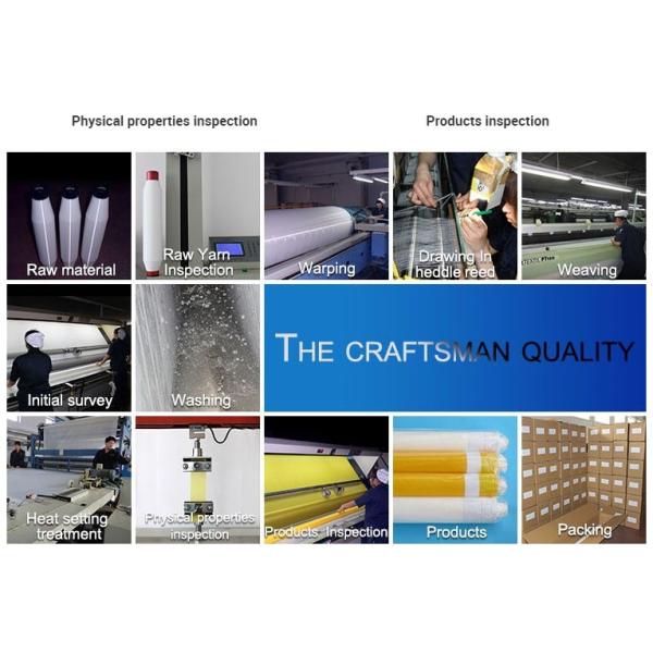 White And Yellow Polyester Screen Printing Mesh Widely Used In Filtering