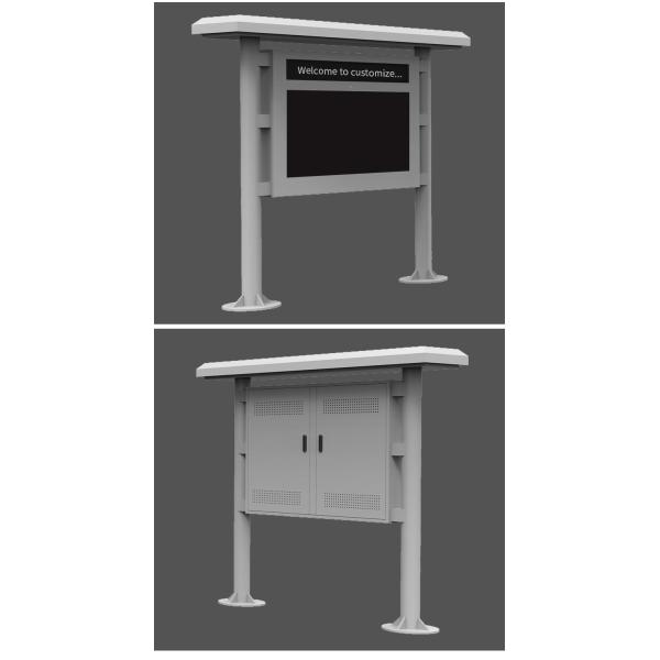 LED Panel Inbuilt 65" Outdoor Digital Signage For Bus Station