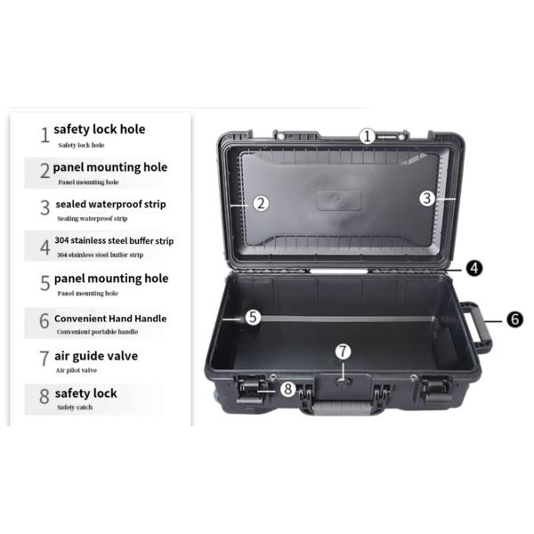 EM-58 Waterproof Lockable Tool Storage Case 560x350x230mm