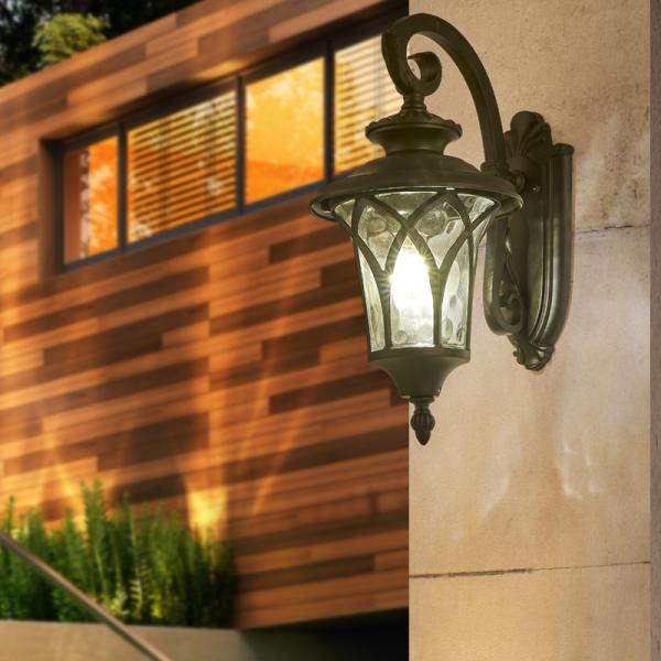 hot Waterproof Solar Light Garden Decoration Light Sensor Solar Power Panel Lamp Mounted Outdoor Fence Pathway Wall light