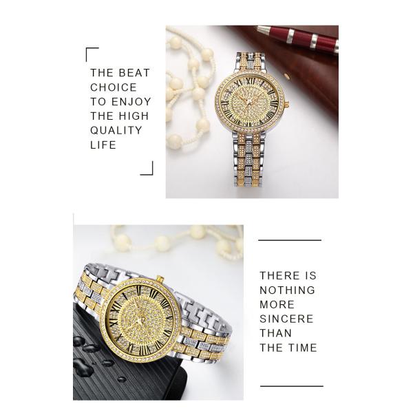 10bar Waterproof Silver Diamond Watch Womens , PC21 White Gold Diamond Watch