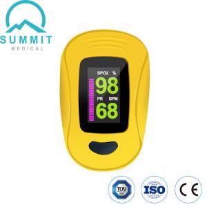 China Medical Grade Handheld Pulse Oximeter , CE Yellow Fingertip Pulse Oximeter on sale