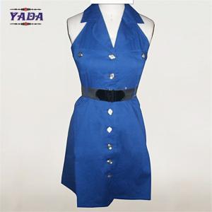 China Modern neck print fashion t-shirt dress designer tight dresses for cotton sleeveless corporate on sale