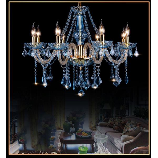 Fancy chandeliers for sale Pink Color with gold body ( WH-CY-01)