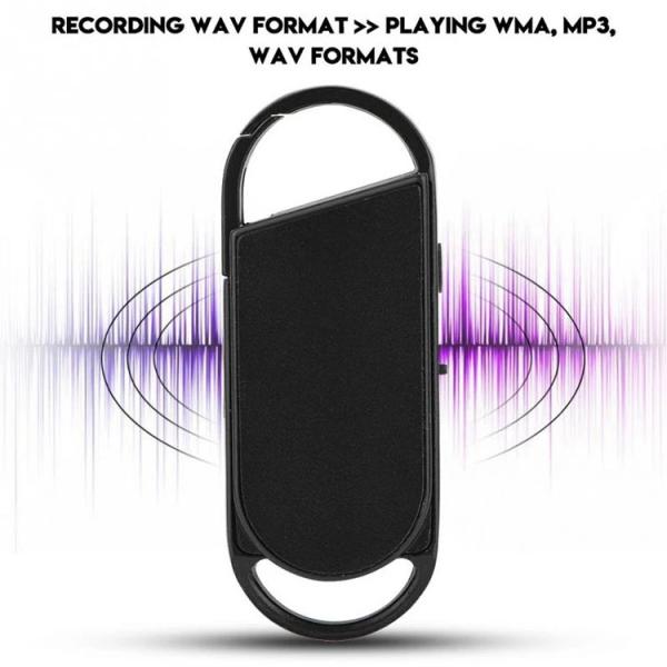 Mini keychain voice recorder