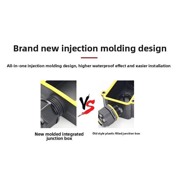 Waterproof Splitting Junction Box 1 Input 3 Outputs Integrated IP68