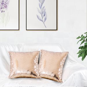 Shiny Pillow Bright Sequins Designer Printed Cushion Cover Sequin Pillowcase