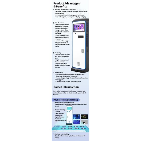 All In One Mobile Interactive Floor Projection Puzzle Games With 48 Games