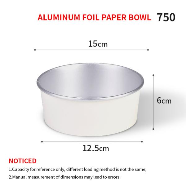 OEM / ODM Kraft Paper Bowl 750ml Lightweight Customized With Printing