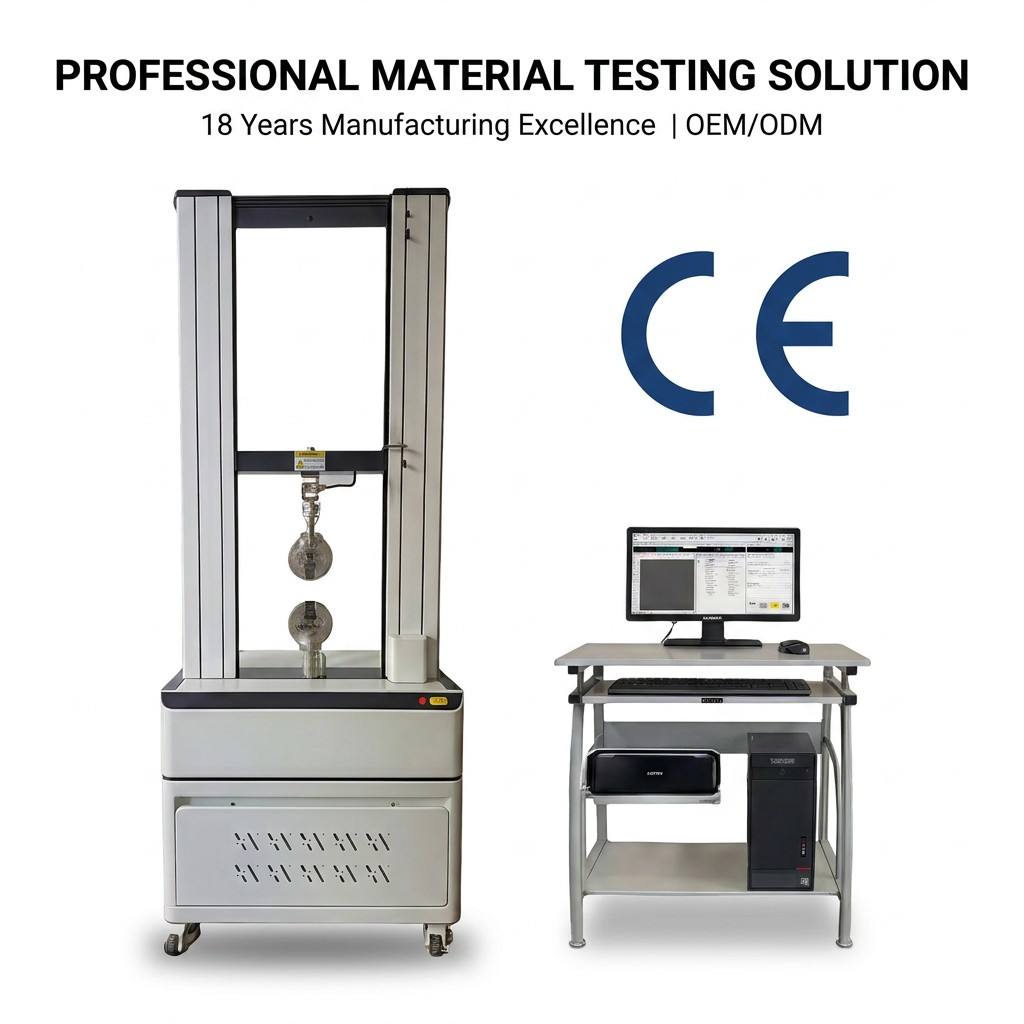 Computer Control Double Column Tensile Strength Testing Machine Auto Elongation Test Equipment with Extensometer ISO 527