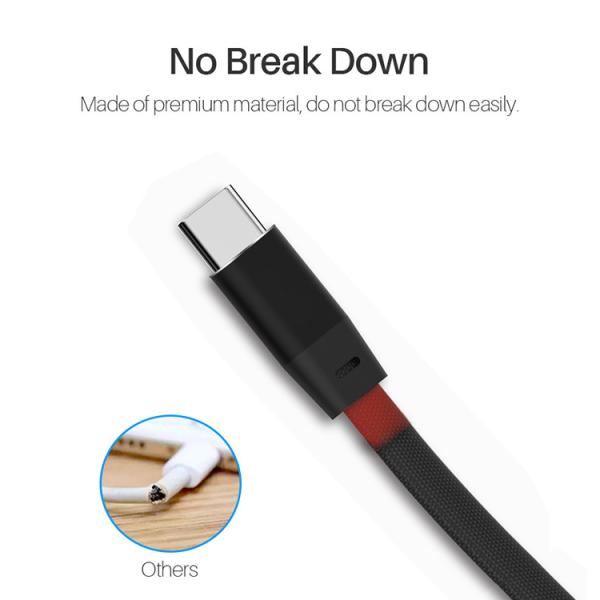 Braided Nylon SGS To USB A to TYPE-C 2.0 Cable Universal Compatibility