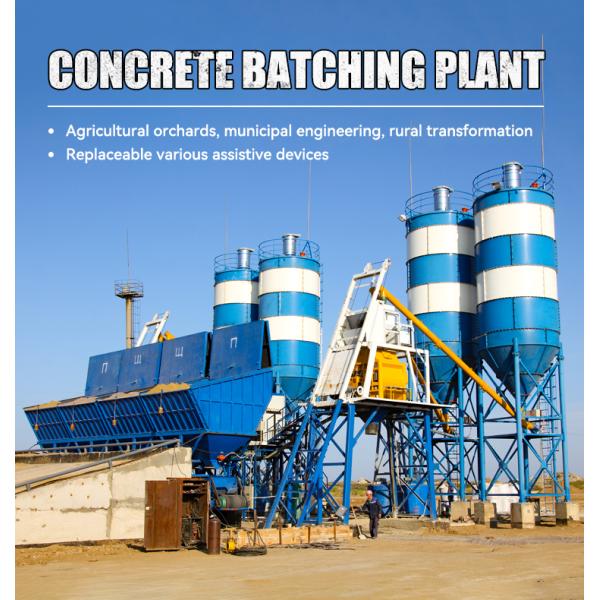 50m3/h 60m3/h Portable Concrete Batch Plant Fully Automatic Concrete Batching and Mixing Plant