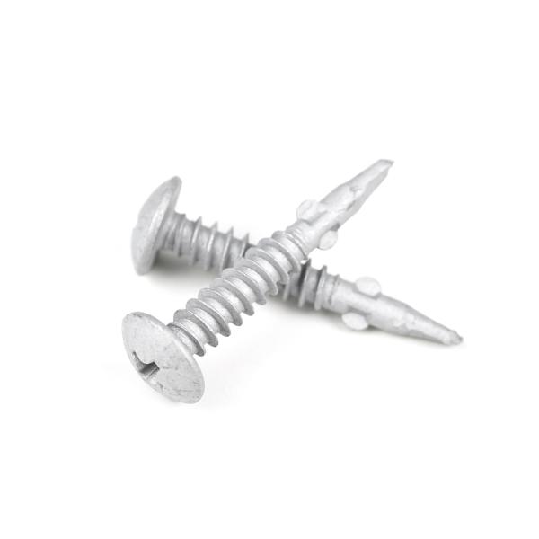 Yellow Phillips Cross Recess Drive Type Self Drilling Screws With Wings For Solar Water Heater
