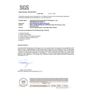 Jinan Hope-Wish Photoelectronic Technology Co., Ltd. Certifications