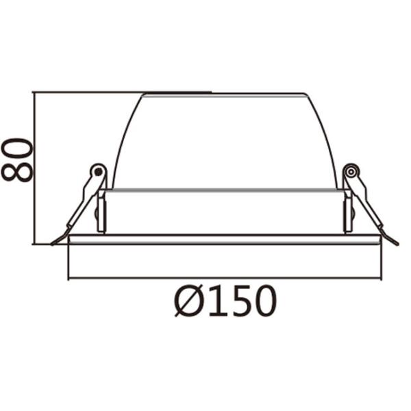 NO UV 4 inch 10W 880lumen LED Ceiling Lighting Samsung Chip With Anti - Glare