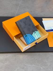 Wholesale Louis Vuitton LV X YK Mini Designer Purses Pocket Organizer Black Pumpkin Print from china suppliers