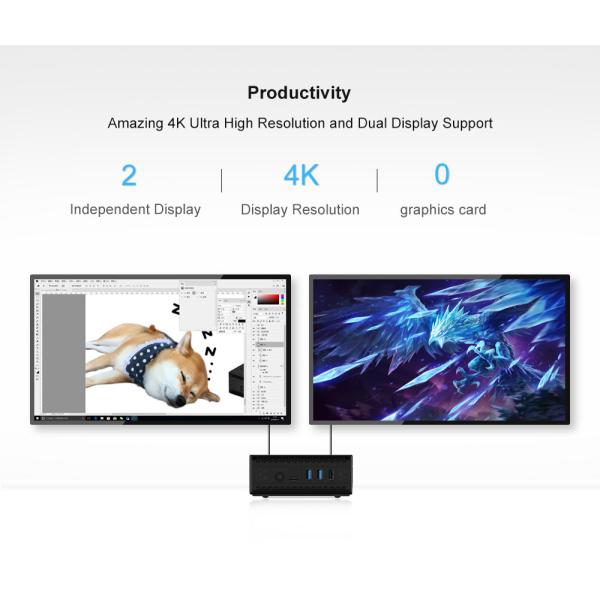 Micro Form Factor Pc , AC1-Z Quad Core Compact Windows 10 Pc LAN WLAN