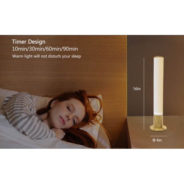 Cylindrical Daylight Simulation Lamp 10000LUX with APP Control and 16W Power for Mood Relief